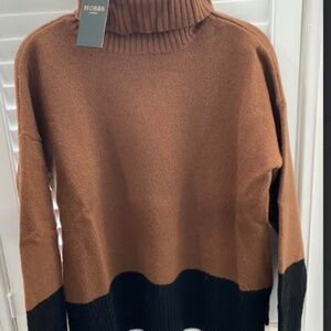 Hobbs London Turtleneck Block Wool Sweater